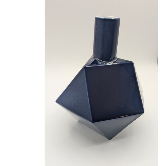 MCM Cobalt Blue Polygon Vase - 12 Sided - Excellent! - Picture 3 of 9